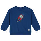 Younger Boys Navy Blue & Blue 3 Piece Tracksuit , 2, hi-res